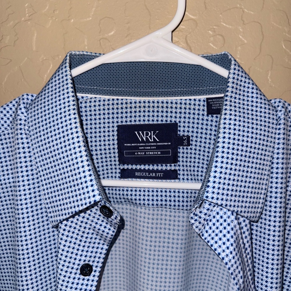WRK Men's Blue Dress Shirt